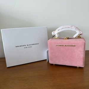 NWT Brandon Blackwood pink suede mini Kendrick trunk